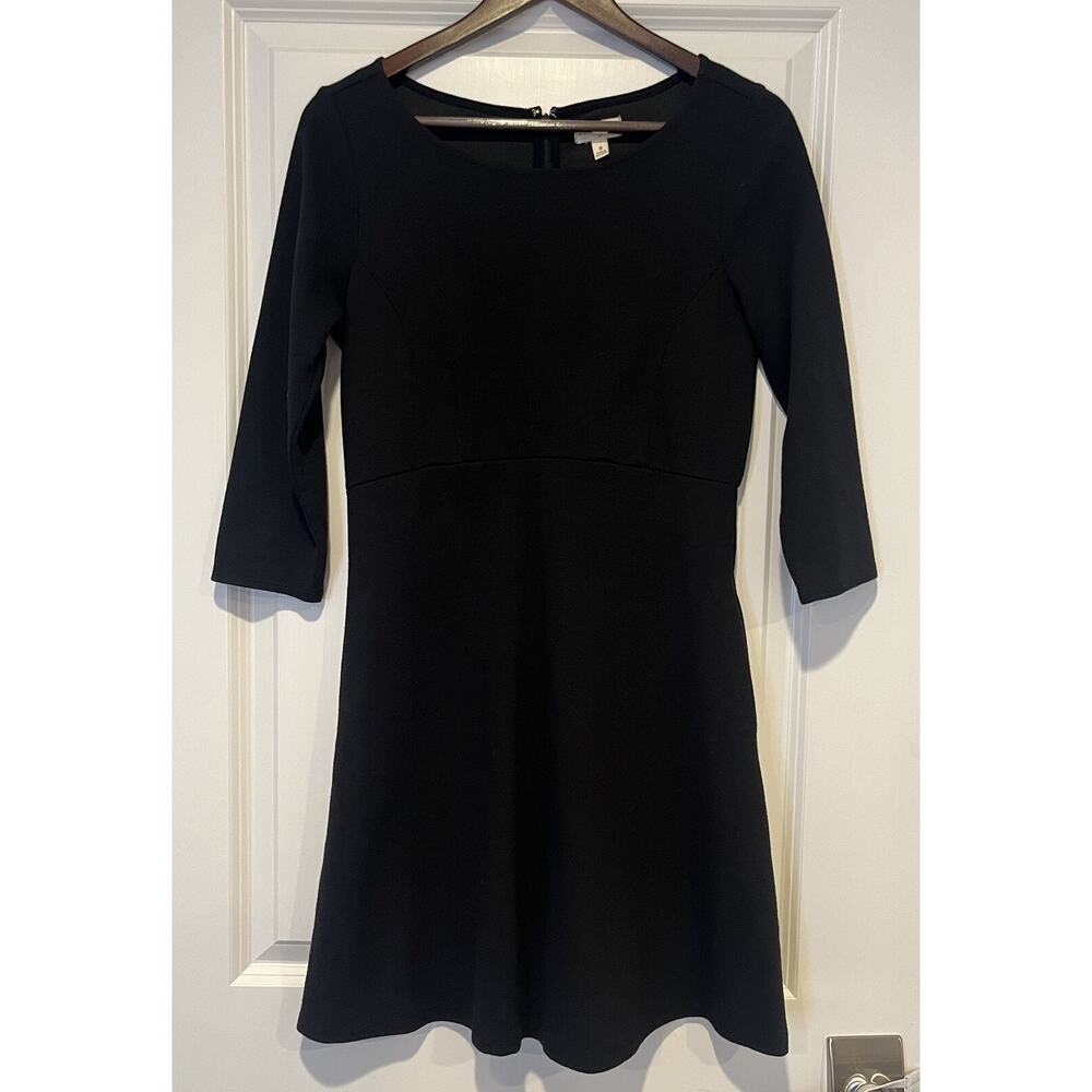 Maison Jules black cotton dress Sz. S 3/4 sleeves